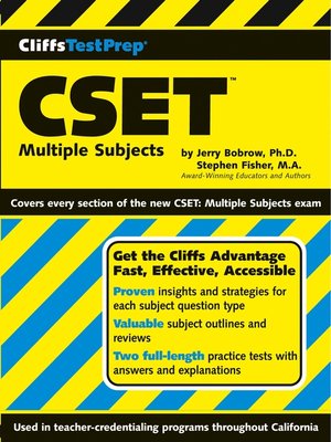 cover image of CliffsTestPrep Multiple Subjects Assessment for Teachers Preparation Guide